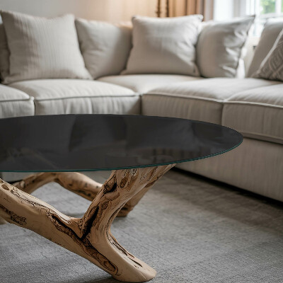 Rund bordsskiva Elegant enfärgad svart