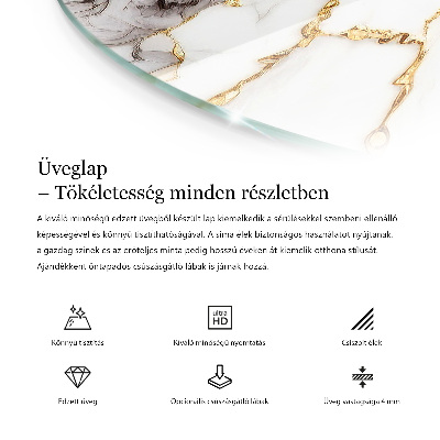 Rund bordsskiva Elegant enfärgad svart