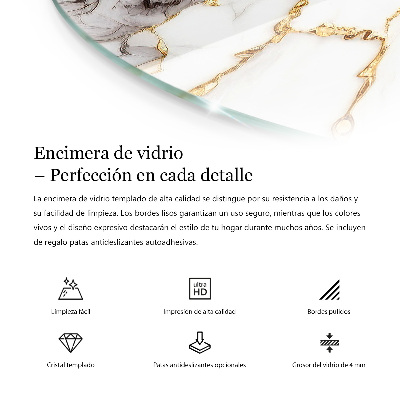 Rund soffbordsskiva Repor på betongytan