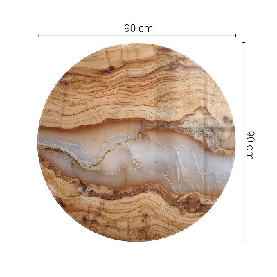 Rund bordsskiva Trä i harmoni med harts