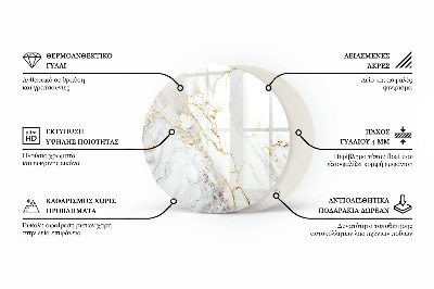 Rund soffbordsskiva Marmorvener i design