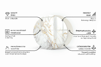 Rund soffbordsskiva Stenstrukturmotiv