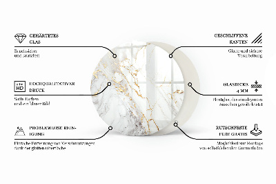 Rund bordsskiva Charmen med naturligt trä