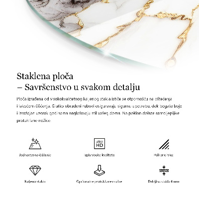 Rund bordsskiva Charmen med naturligt trä