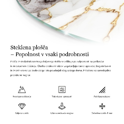 Rund bordsskiva Charmen med naturligt trä