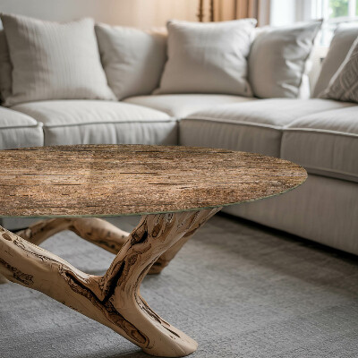 Rund soffbordsskiva Ekologisk trästruktur