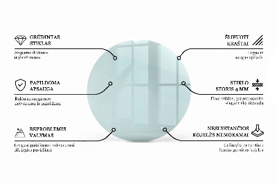 Rund bordsskiva transparent