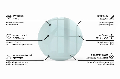 Rund bordsskiva transparent