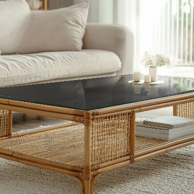 Rektangulär bord glasskiva Elegant enfärgad svart