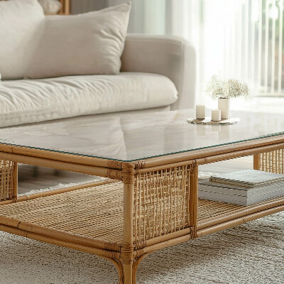 Rektangulär bord glasskiva Marmor grafisk komposition