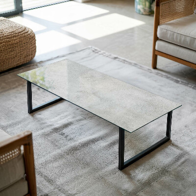 Rektangulär härdad glasskiva Repor på betongytan