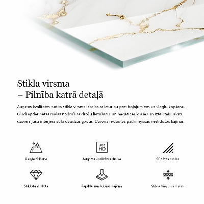 Rektangulär härdad glasskiva Repor på betongytan