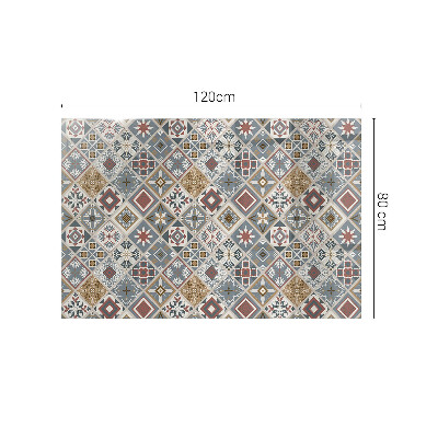 Rektangulär bord glasskiva Dekorativa mosaiker med detaljer