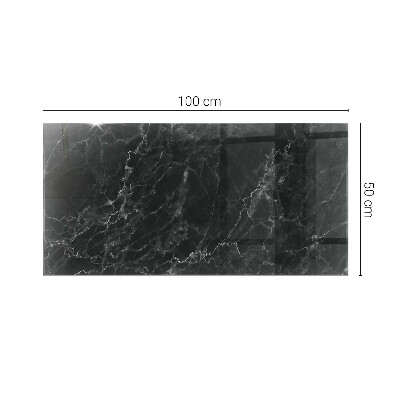 Rektangulär bord glasskiva Marmor med fina ådror