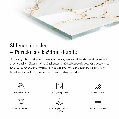 Rektangulär härdad glasskiva Stenstrukturmotiv