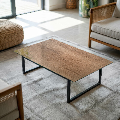 Rektangulär bord glasskiva Charmen med naturligt trä