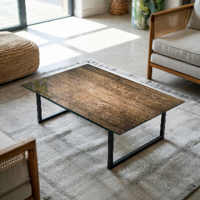 Rektangulär härdad glasskiva Ekologisk trästruktur