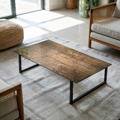 Rektangulär härdad glasskiva Ekologisk trästruktur