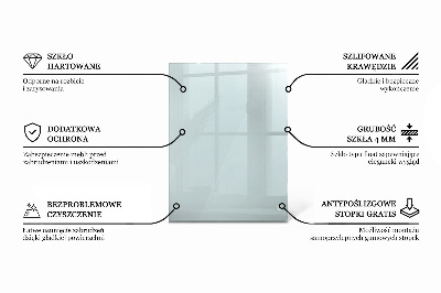 Rektangulär glasskiva för bord transparent