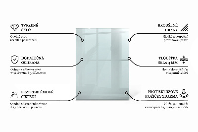 Rektangulär glasskiva för bord transparent