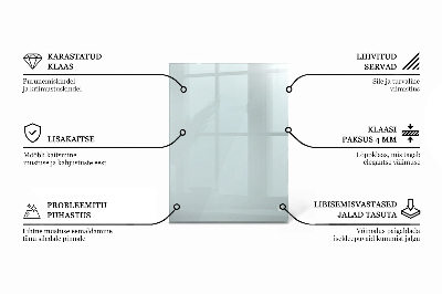 Rektangulär glasskiva för bord transparent