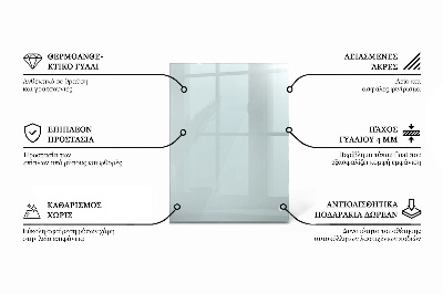 Rektangulär glasskiva för bord transparent