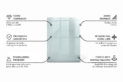 Rektangulär glasskiva för bord transparent