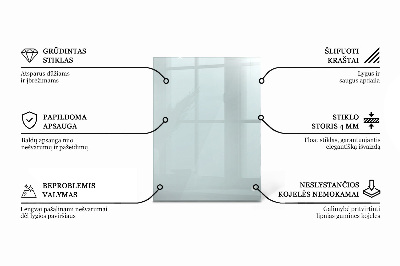 Rektangulär glasskiva för bord transparent