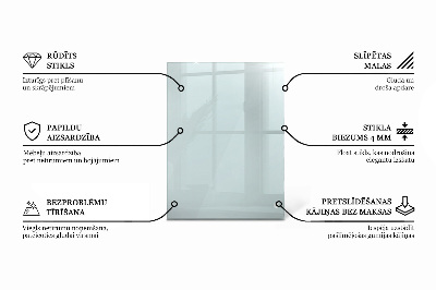 Rektangulär glasskiva för bord transparent