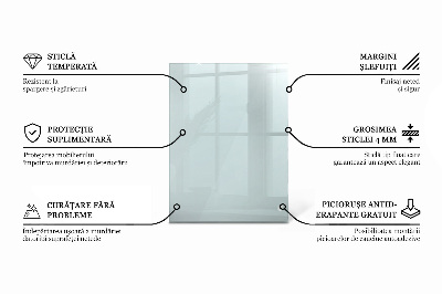 Rektangulär glasskiva för bord transparent