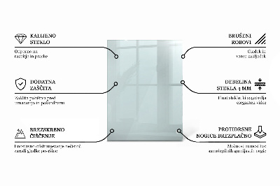Rektangulär glasskiva för bord transparent