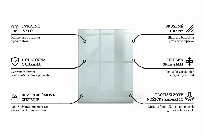 Rektangulär glasskiva för bord transparent