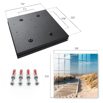 Nyckelskåp med motiv av en lugn strand