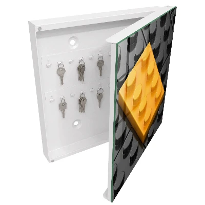 Snygga nyckelskåp Gult block