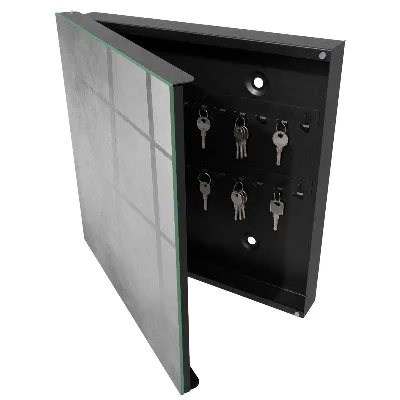 Nyckelskåp grå abstrakt design