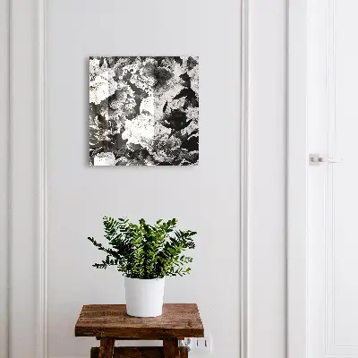 Nyckelskåp Svarta och vita blommor
