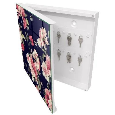 Snygga nyckelskåp Romantiska blommor