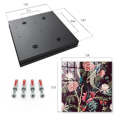 Snygga nyckelskåp Blommor och fåglar