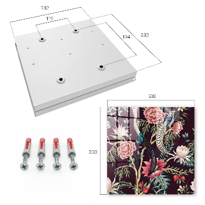 Snygga nyckelskåp Blommor och fåglar