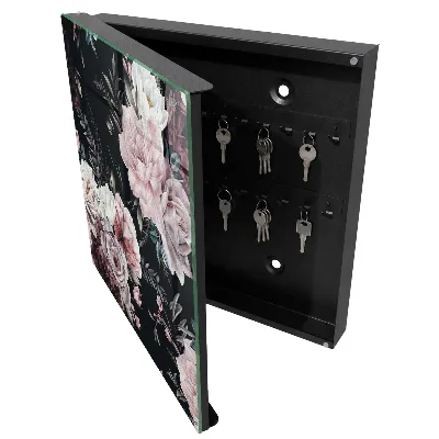 Nyckelbox med blommigt motiv