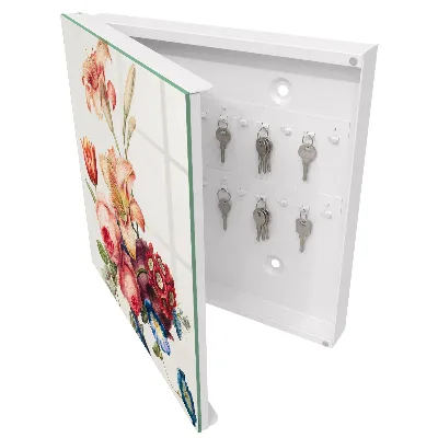 Nyckelskåp Färgglada blommor
