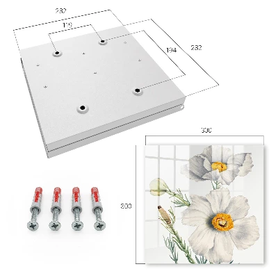 Nyckelbox med motiv av natur och blommor