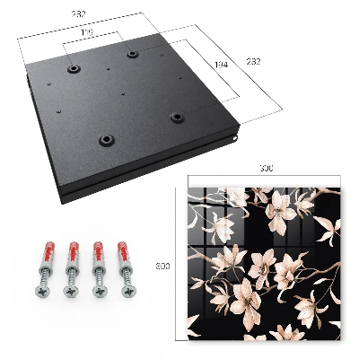 Nyckelbox Krämfärgade blommor