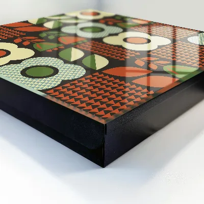Nyckelbox med motiv av glada blommor