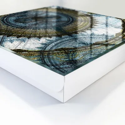 Nyckelbox med geometriskt mandalamönster