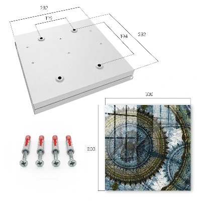 Nyckelbox med geometriskt mandalamönster