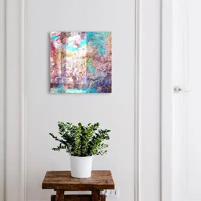 Nyckelskåp med motiv av färgglada blommor