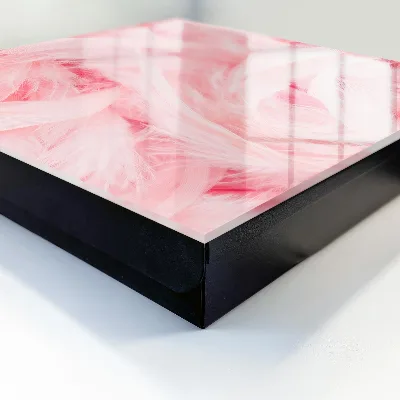 Nyckelskåp i design med rosa fjädrar