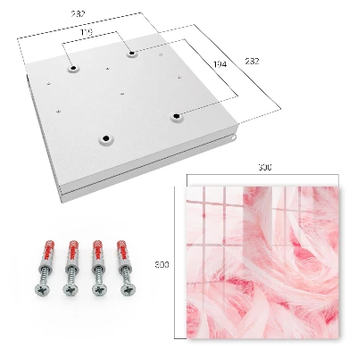 Nyckelskåp i design med rosa fjädrar