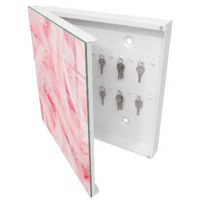 Snygga nyckelskåp Rosa fjädrar